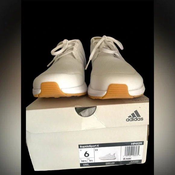 Adidas Kids Size 6Y Rapidasport K White Running Athletic Shoe New in Box - Picture 4 of 10